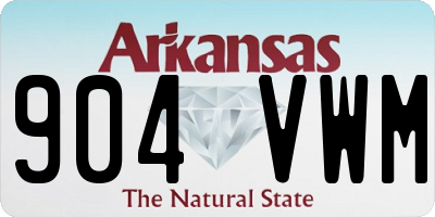AR license plate 904VWM