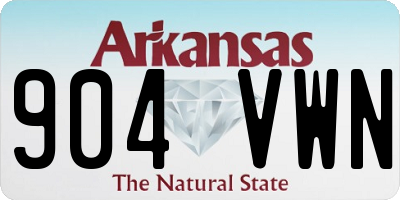 AR license plate 904VWN