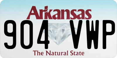 AR license plate 904VWP