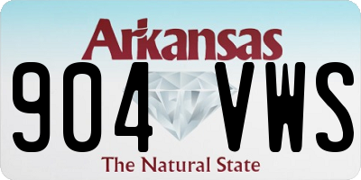 AR license plate 904VWS