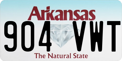 AR license plate 904VWT