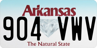AR license plate 904VWV