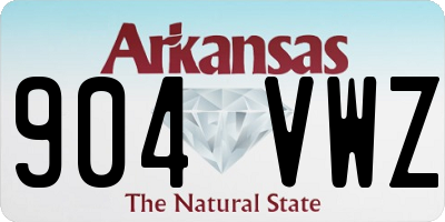 AR license plate 904VWZ