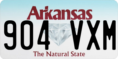 AR license plate 904VXM
