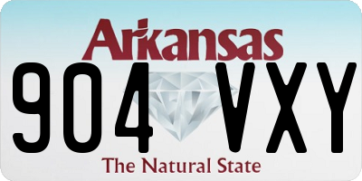 AR license plate 904VXY