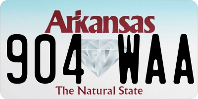 AR license plate 904WAA