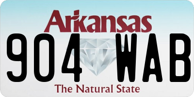 AR license plate 904WAB