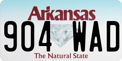 AR license plate 904WAD
