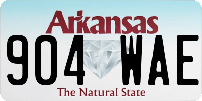 AR license plate 904WAE
