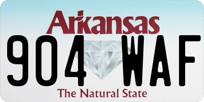 AR license plate 904WAF
