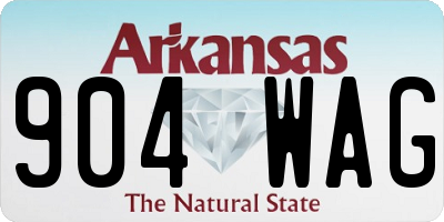 AR license plate 904WAG