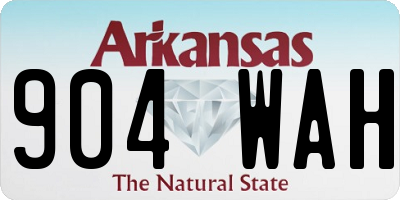 AR license plate 904WAH