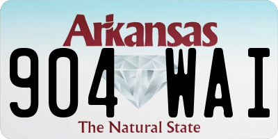 AR license plate 904WAI