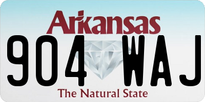 AR license plate 904WAJ