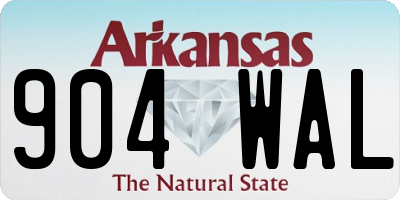 AR license plate 904WAL