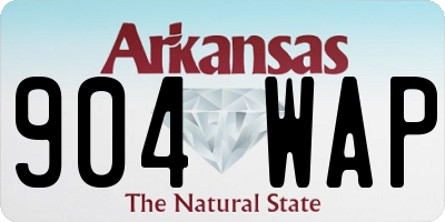 AR license plate 904WAP