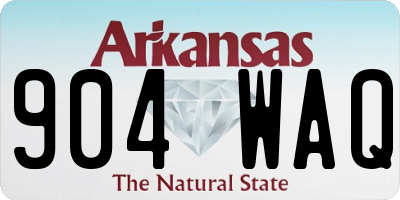 AR license plate 904WAQ