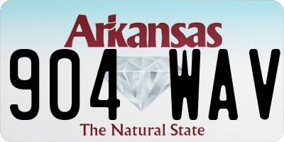 AR license plate 904WAV