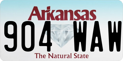 AR license plate 904WAW