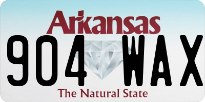 AR license plate 904WAX