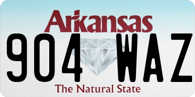 AR license plate 904WAZ