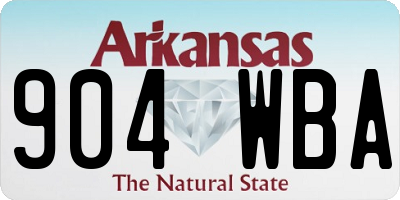 AR license plate 904WBA