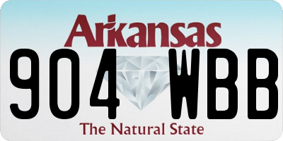 AR license plate 904WBB