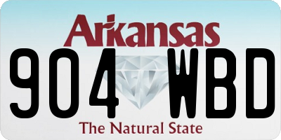 AR license plate 904WBD
