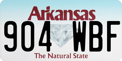 AR license plate 904WBF
