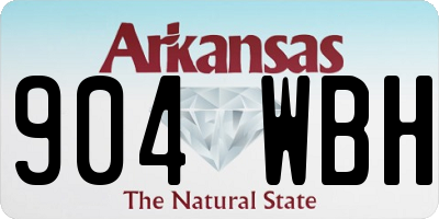AR license plate 904WBH