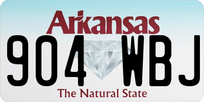 AR license plate 904WBJ