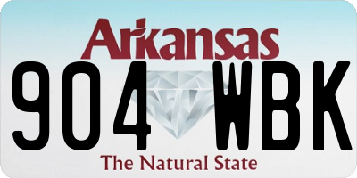 AR license plate 904WBK