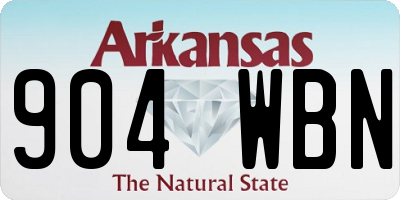 AR license plate 904WBN
