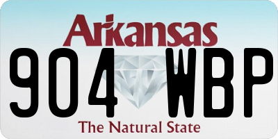 AR license plate 904WBP