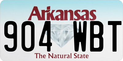 AR license plate 904WBT