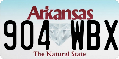 AR license plate 904WBX