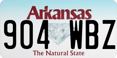 AR license plate 904WBZ