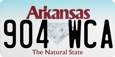 AR license plate 904WCA