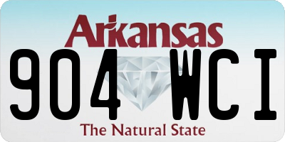 AR license plate 904WCI