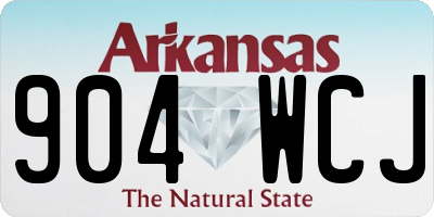 AR license plate 904WCJ