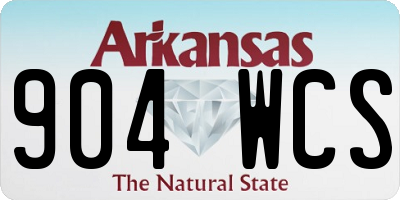 AR license plate 904WCS