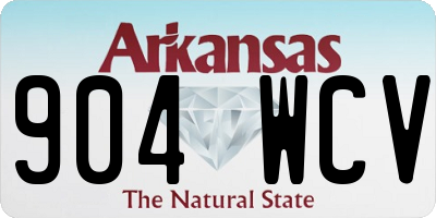 AR license plate 904WCV