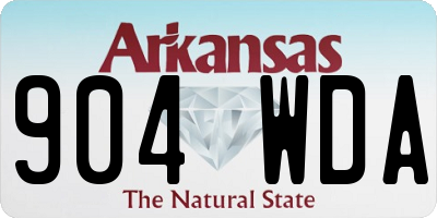 AR license plate 904WDA