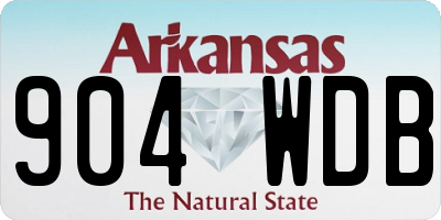 AR license plate 904WDB