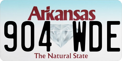 AR license plate 904WDE