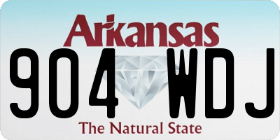 AR license plate 904WDJ