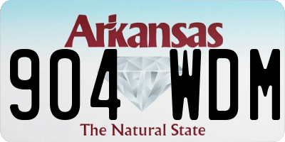 AR license plate 904WDM