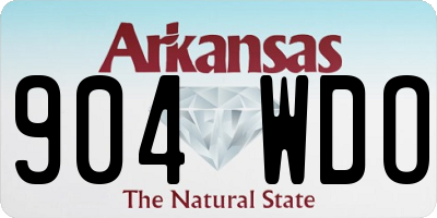 AR license plate 904WDO