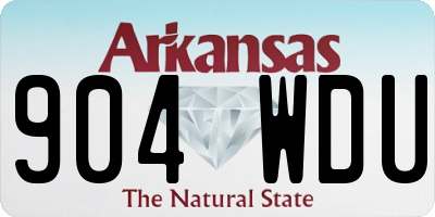 AR license plate 904WDU