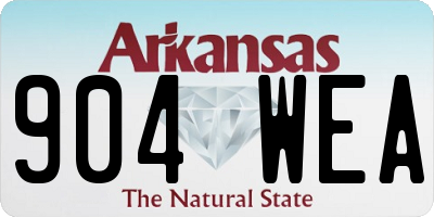 AR license plate 904WEA